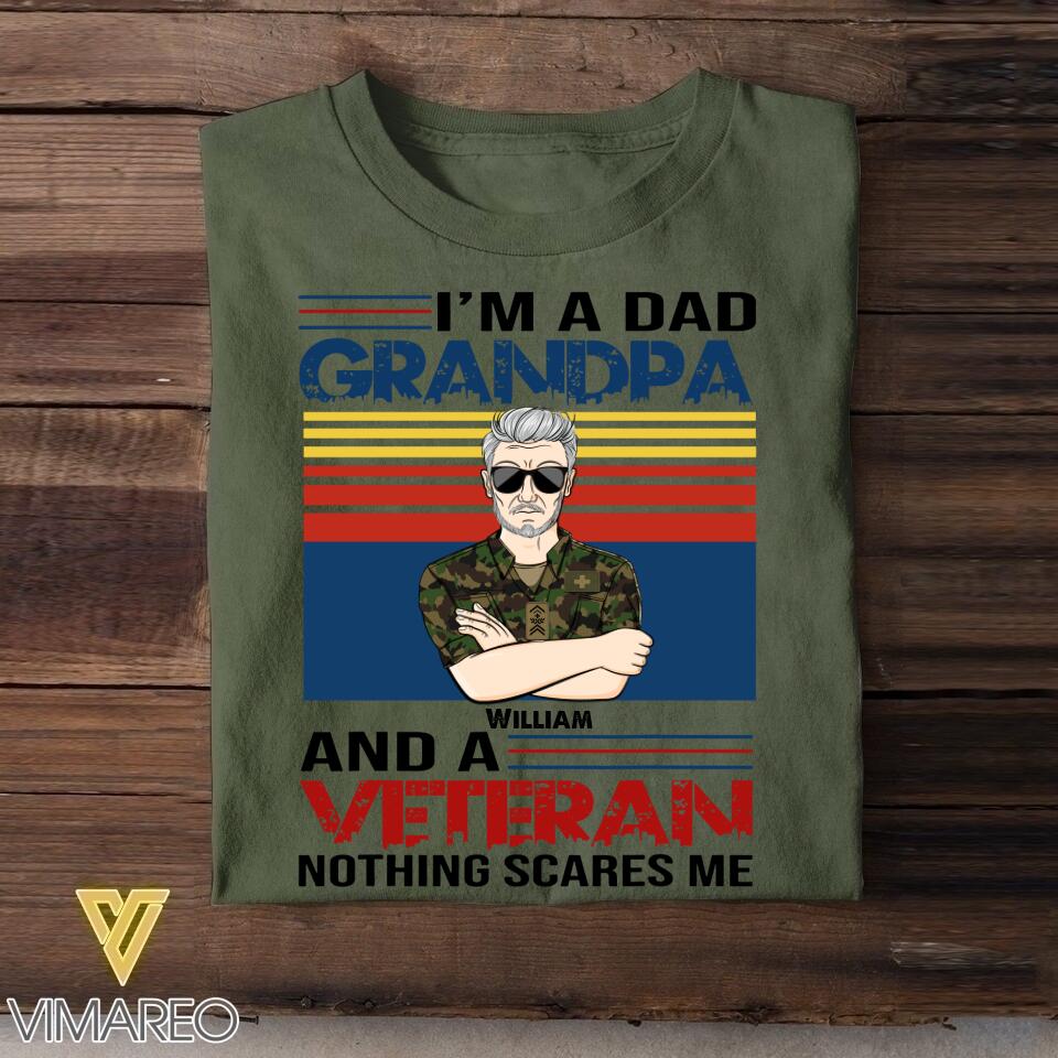 Personalized I'm A Dad Grandpa And A Swiss Veteran Tshirt Printed 22AUG-HY09