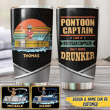 Personalized Pontoon Captain Like A Regular Captain Only More Drunker Tumbler Printed 22AUG-MA08