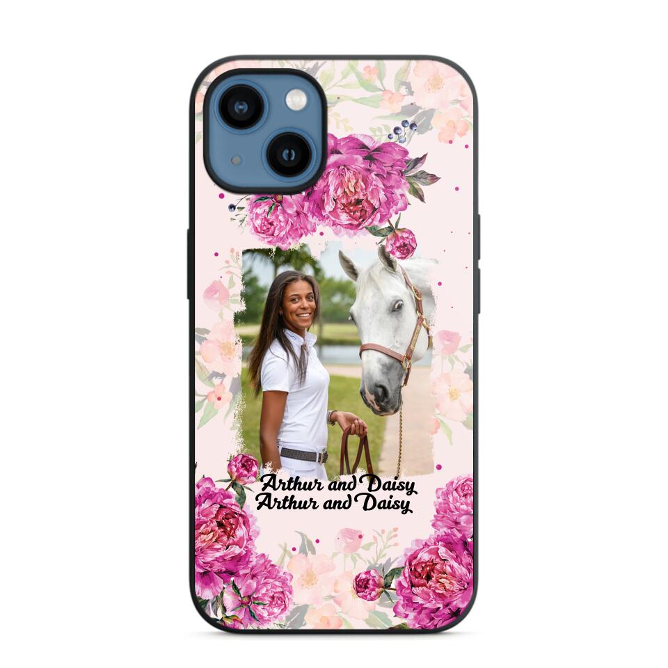 Personalized Girl Love Horse And Flower Phone Case Printed 22AUG-MA08