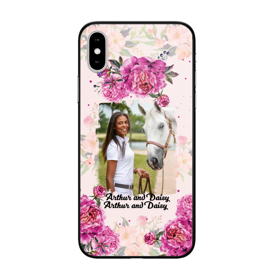 Personalized Girl Love Horse And Flower Phone Case Printed 22AUG-MA08