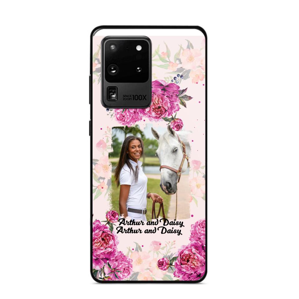 Personalized Girl Love Horse And Flower Phone Case Printed 22AUG-MA08