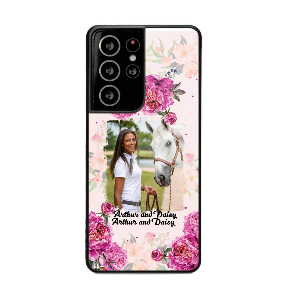 Personalized Girl Love Horse And Flower Phone Case Printed 22AUG-MA08