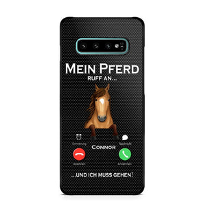 Personalized Mein Pferd Ruff An Und Ich Mus Gehen Horse Phonecase QTVQ1008