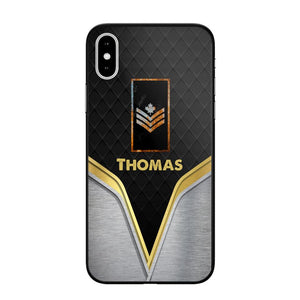 Personalized Canadian Veterans/Soldier Phone Case Printed 22AUG-HY10