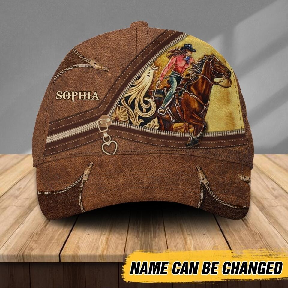 Personalized Horse Girl Custom Name Cap Printed NQDT1208