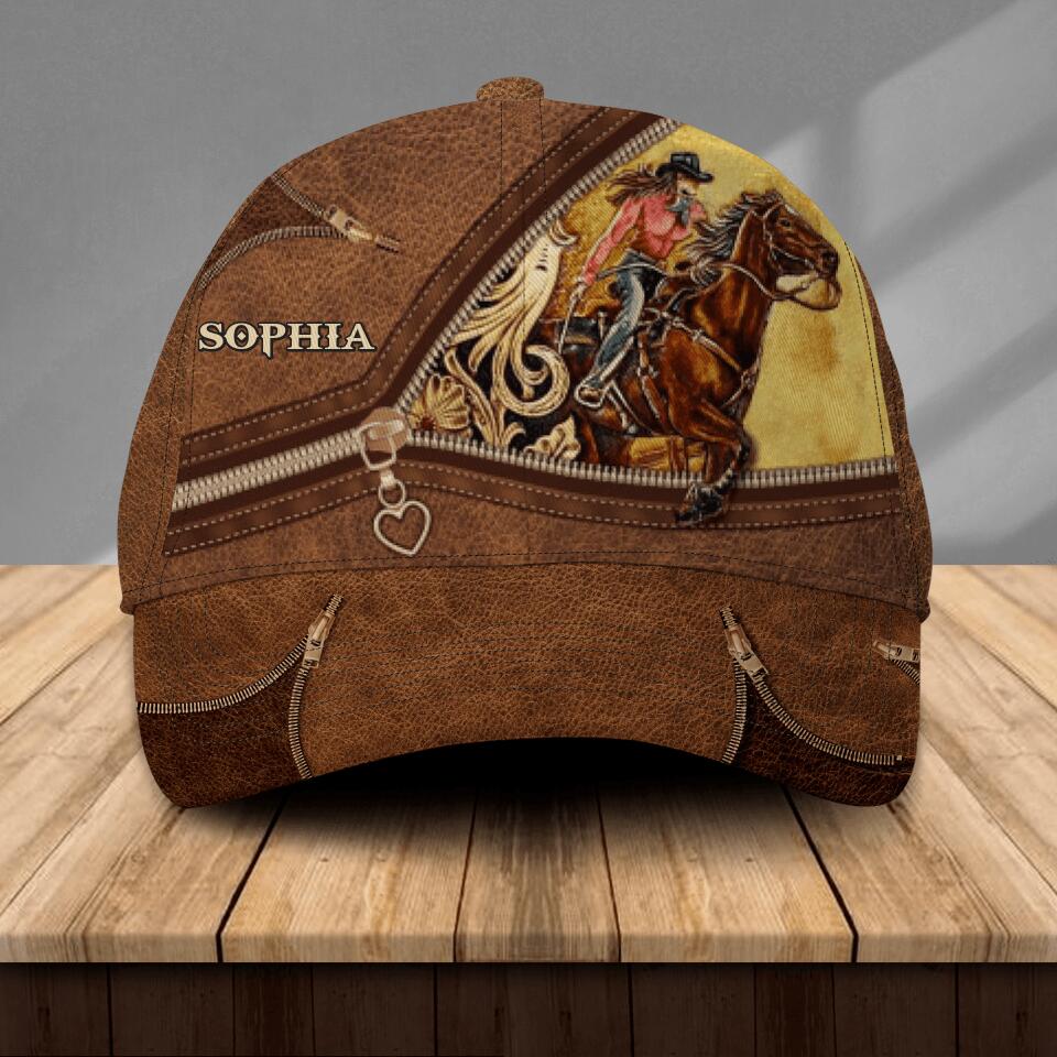 Personalized Horse Girl Custom Name Cap Printed NQDT1208