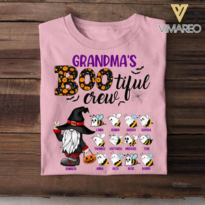 Personalized Grandma's Bootiful Crew Kid Name Halloween Tshirt Printed QTDT1208