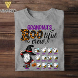 Personalized Grandma's Bootiful Crew Kid Name Halloween Tshirt Printed QTDT1208