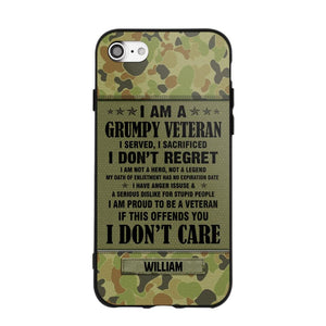 Personalized Australian Veteran/Soldier Phone Case Printed 22AUG-HY13