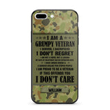 Personalized Australian Veteran/Soldier Phone Case Printed 22AUG-HY13