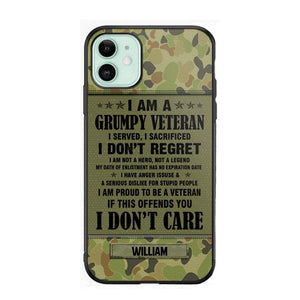 Personalized Australian Veteran/Soldier Phone Case Printed 22AUG-HY13