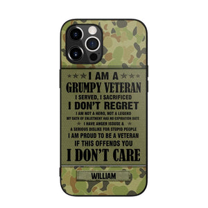 Personalized Australian Veteran/Soldier Phone Case Printed 22AUG-HY13