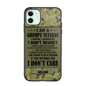 Personalized Australian Veteran/Soldier Phone Case Printed 22AUG-HY13