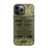 Personalized Australian Veteran/Soldier Phone Case Printed 22AUG-HY13