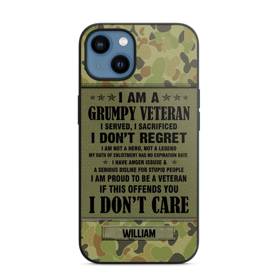 Personalized Australian Veteran/Soldier Phone Case Printed 22AUG-HY13