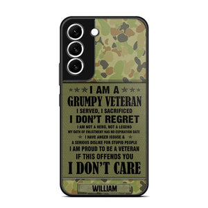 Personalized Australian Veteran/Soldier Phone Case Printed 22AUG-HY13