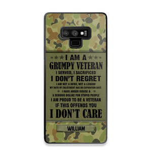 Personalized Australian Veteran/Soldier Phone Case Printed 22AUG-HY13