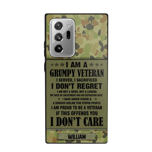 Personalized Australian Veteran/Soldier Phone Case Printed 22AUG-HY13