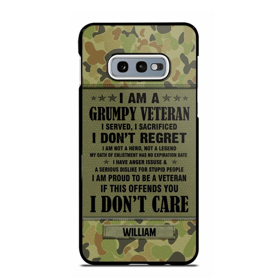 Personalized Australian Veteran/Soldier Phone Case Printed 22AUG-HY13