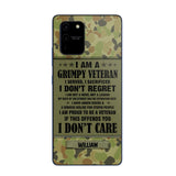 Personalized Australian Veteran/Soldier Phone Case Printed 22AUG-HY13