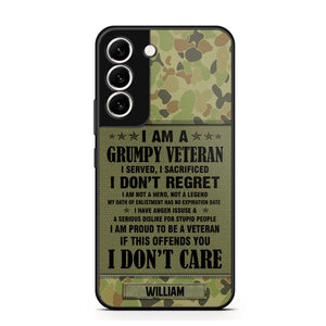 Personalized Australian Veteran/Soldier Phone Case Printed 22AUG-HY13