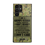 Personalized Australian Veteran/Soldier Phone Case Printed 22AUG-HY13