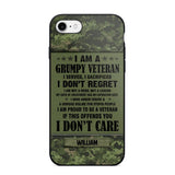 Personalized Canadian Veteran/Soldier Phone Case Printed 22AUG-HY13