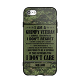 Personalized Canadian Veteran/Soldier Phone Case Printed 22AUG-HY13