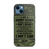 Personalized Canadian Veteran/Soldier Phone Case Printed 22AUG-HY13