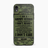 Personalized Canadian Veteran/Soldier Phone Case Printed 22AUG-HY13