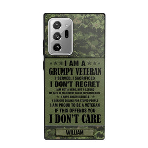 Personalized Canadian Veteran/Soldier Phone Case Printed 22AUG-HY13