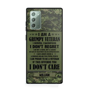 Personalized Canadian Veteran/Soldier Phone Case Printed 22AUG-HY13