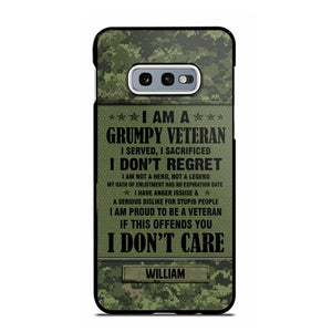 Personalized Canadian Veteran/Soldier Phone Case Printed 22AUG-HY13