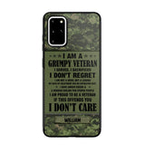 Personalized Canadian Veteran/Soldier Phone Case Printed 22AUG-HY13