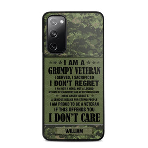 Personalized Canadian Veteran/Soldier Phone Case Printed 22AUG-HY13