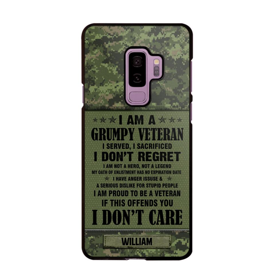 Personalized Canadian Veteran/Soldier Phone Case Printed 22AUG-HY13