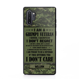 Personalized Canadian Veteran/Soldier Phone Case Printed 22AUG-HY13