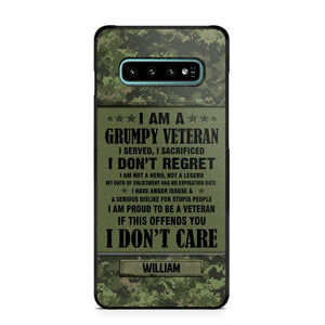 Personalized Canadian Veteran/Soldier Phone Case Printed 22AUG-HY13