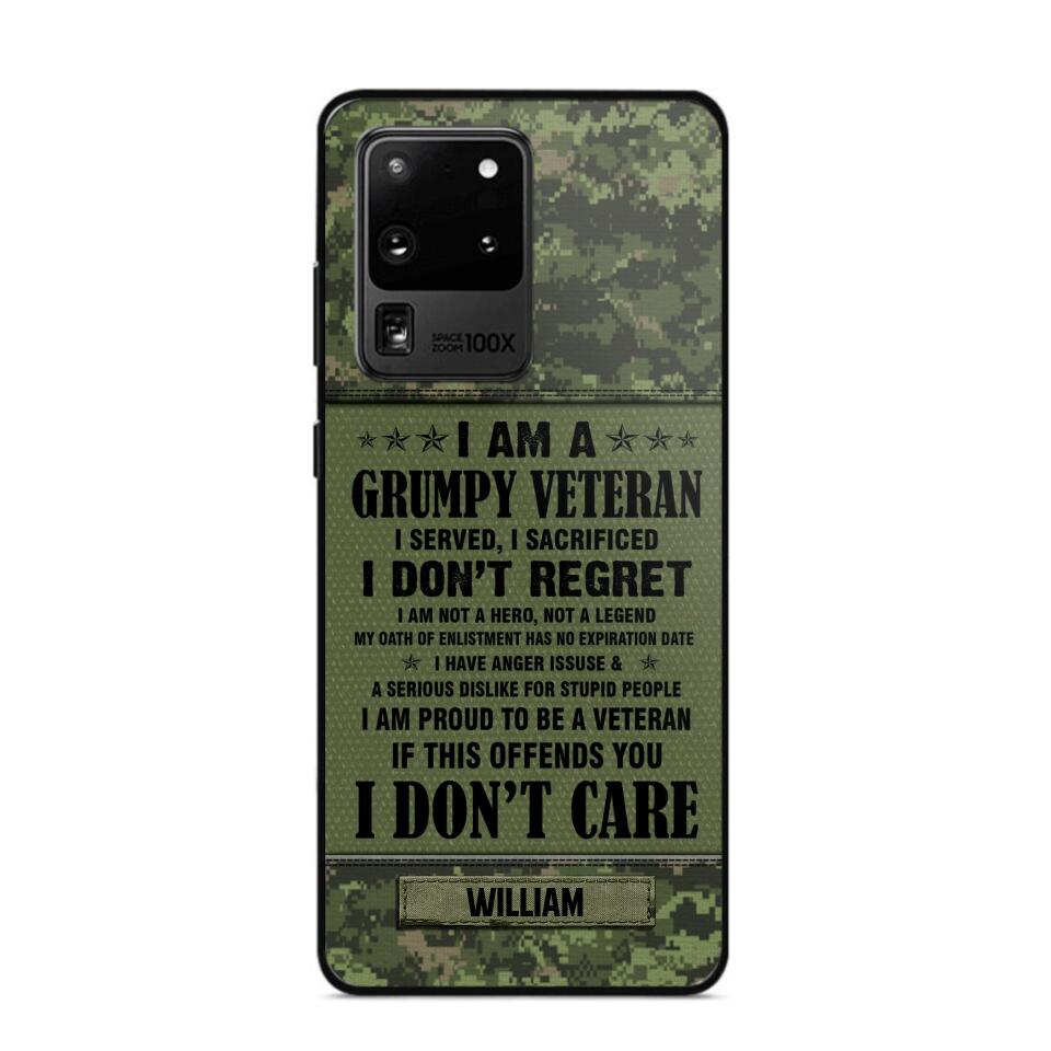 Personalized Canadian Veteran/Soldier Phone Case Printed 22AUG-HY13