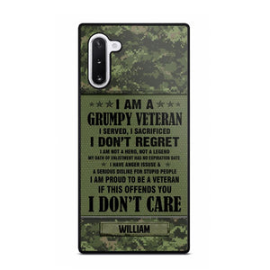 Personalized Canadian Veteran/Soldier Phone Case Printed 22AUG-HY13