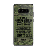 Personalized Canadian Veteran/Soldier Phone Case Printed 22AUG-HY13