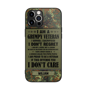 Personalized German Veteran/Soldier Phone Case Printed 22AUG-HY13