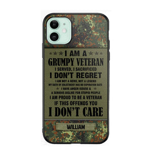 Personalized German Veteran/Soldier Phone Case Printed 22AUG-HY13