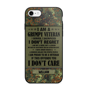 Personalized German Veteran/Soldier Phone Case Printed 22AUG-HY13