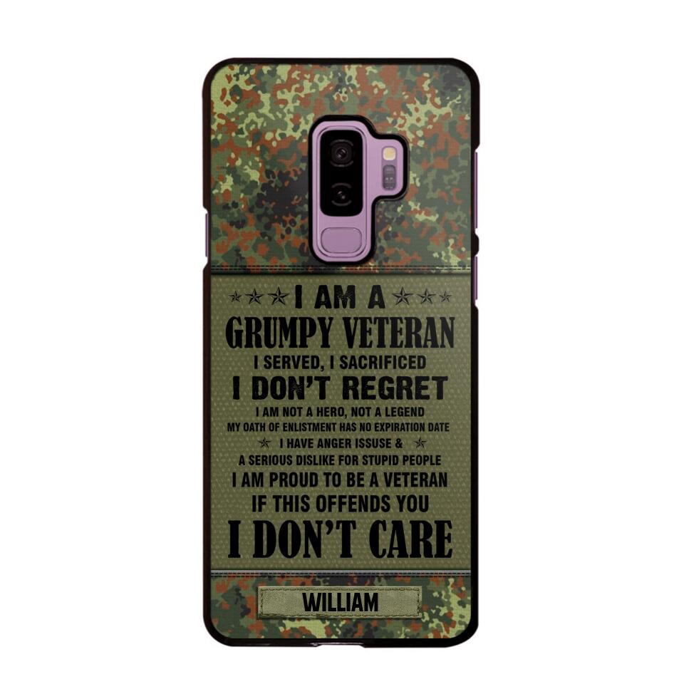 Personalized German Veteran/Soldier Phone Case Printed 22AUG-HY13