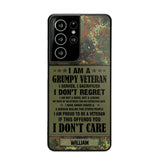 Personalized German Veteran/Soldier Phone Case Printed 22AUG-HY13