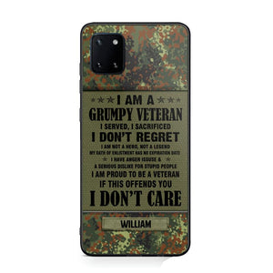 Personalized German Veteran/Soldier Phone Case Printed 22AUG-HY13