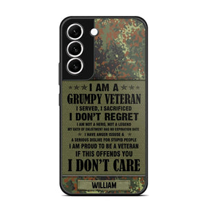 Personalized German Veteran/Soldier Phone Case Printed 22AUG-HY13