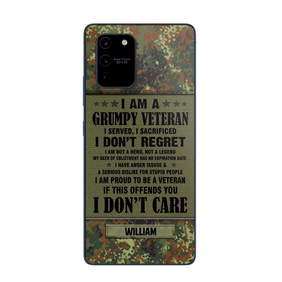 Personalized German Veteran/Soldier Phone Case Printed 22AUG-HY13