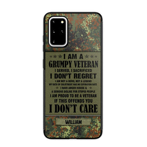 Personalized German Veteran/Soldier Phone Case Printed 22AUG-HY13